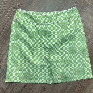 TAIL White Label Golf Geometric Print Skort Womens 2 Green White Athletic Preppy
